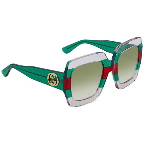 gucci green gradient sunglasses|57mm gradient square sunglasses gucci.